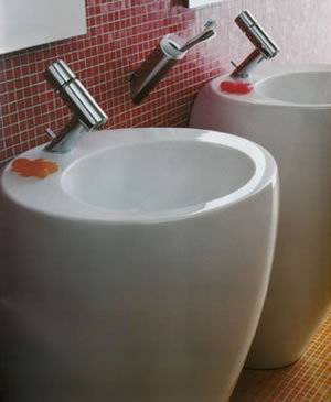 Stone Bathroom Sinks on Bathroom Sink  Shown With The Bathroom Toilets Available Below